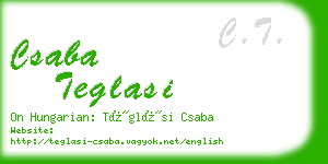 csaba teglasi business card